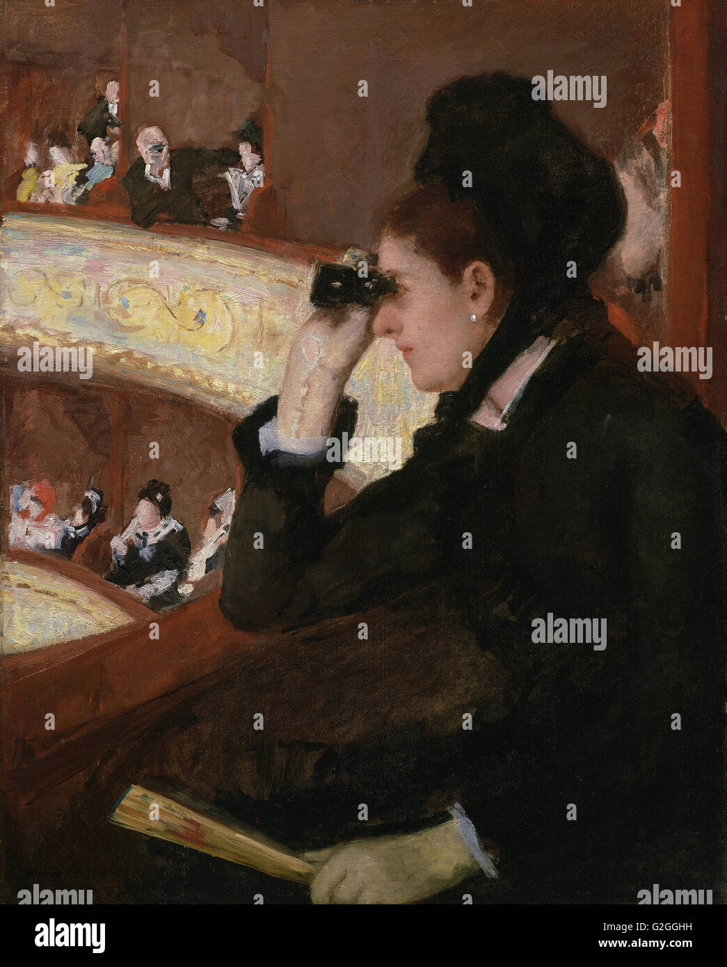Mary Stevenson Cassatt - dans la Loge - Museum of Fine Arts, Boston Banque D'Images
