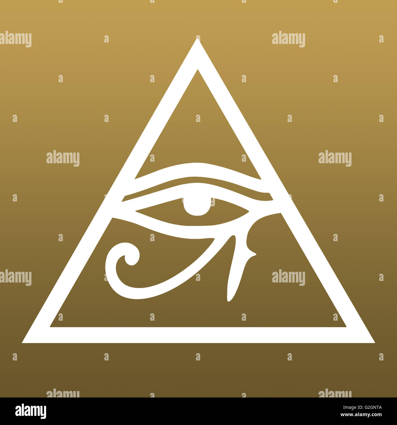 Oeil d'Horus en triangle Banque D'Images