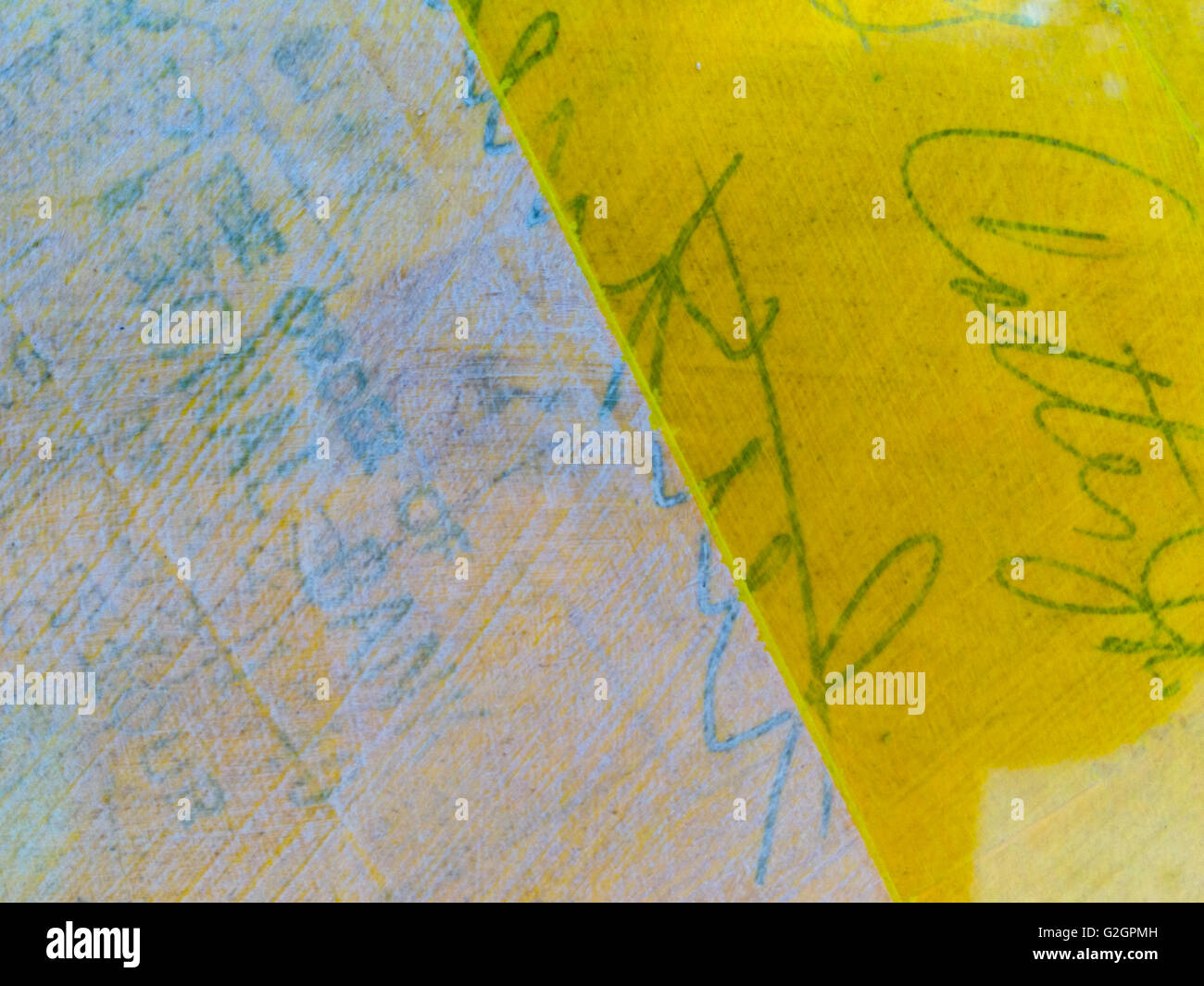 Détail d'une oeuvre d'art que utlizes anciens documents Banque D'Images
