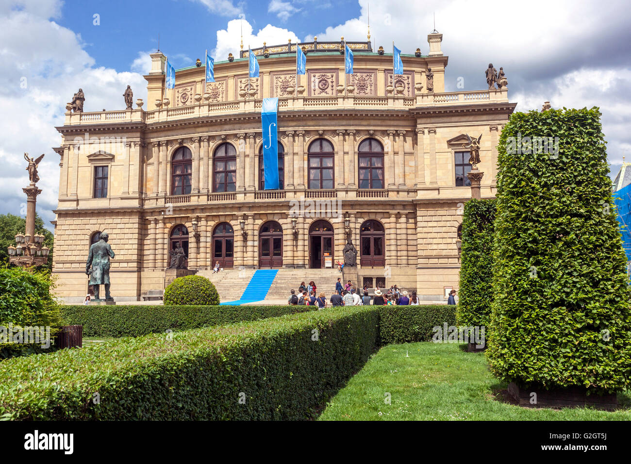 Prague Rudolfinum, salle de concert du festival de printemps de Prague sur la place Jan Palach, Opéra de Prague, République tchèque Banque D'Images