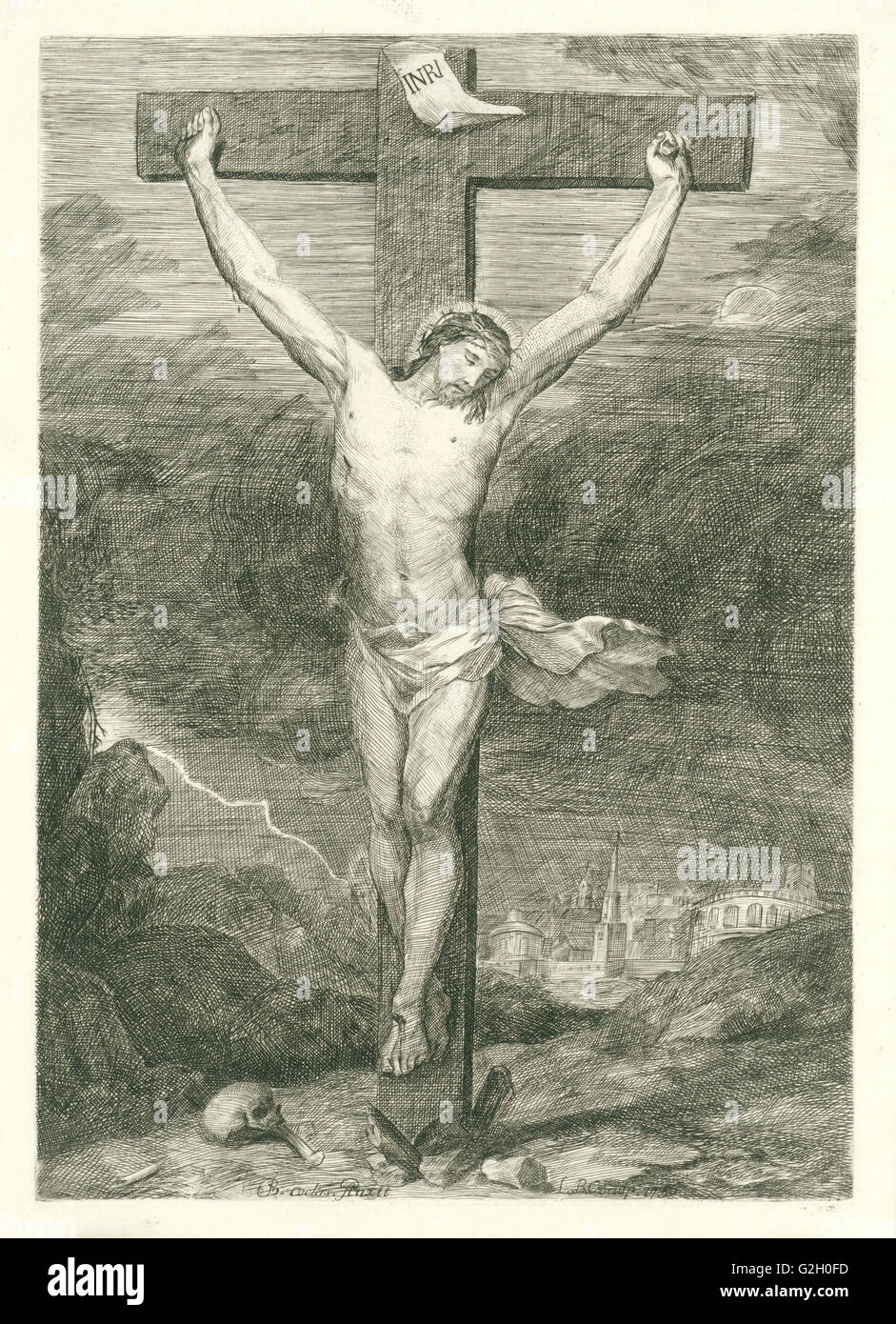 Le Christ sur la croix, Louis Bernard Coclers, 1756 Banque D'Images