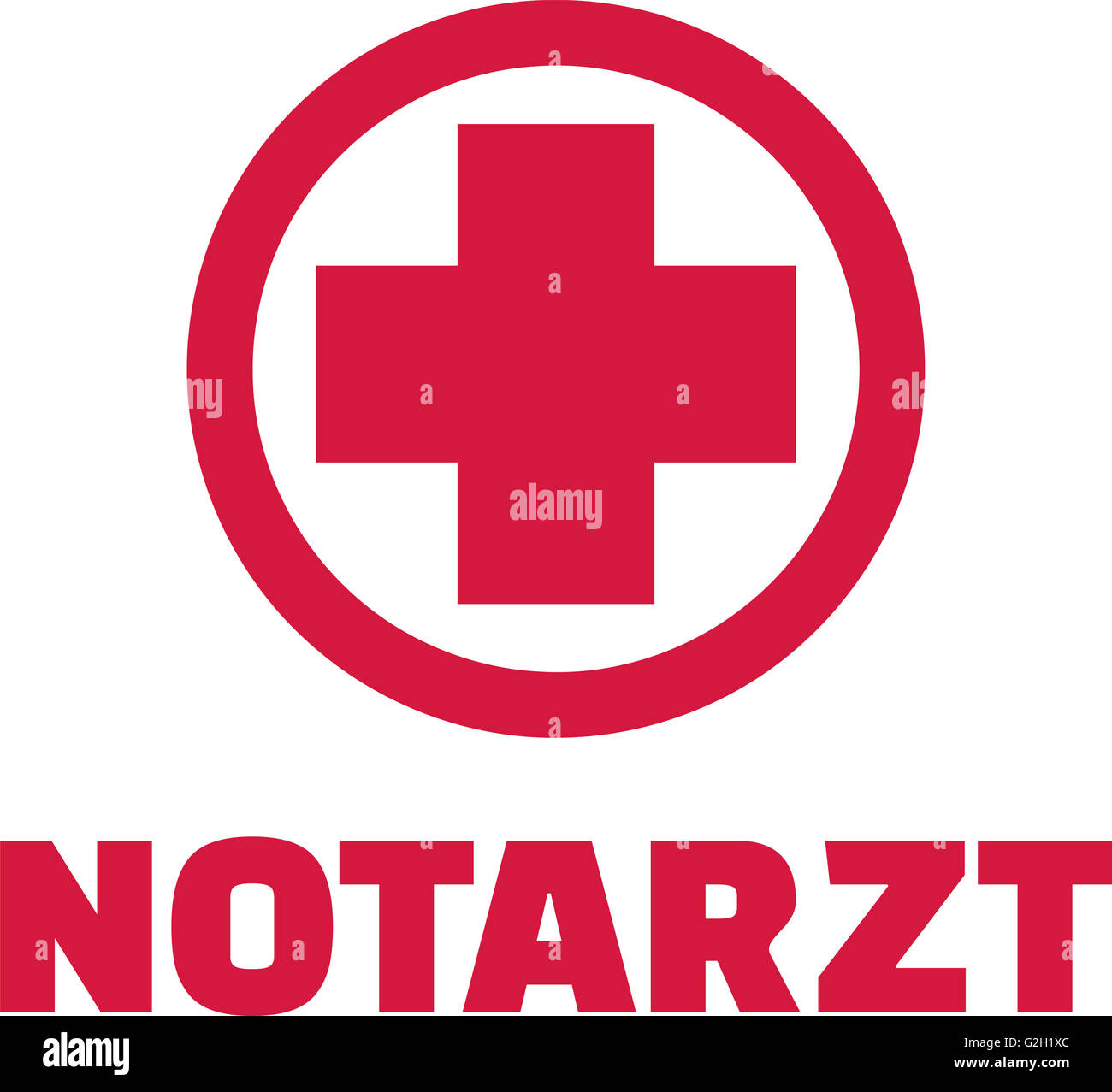 Médecin d'urgence avec la croix rouge Banque D'Images