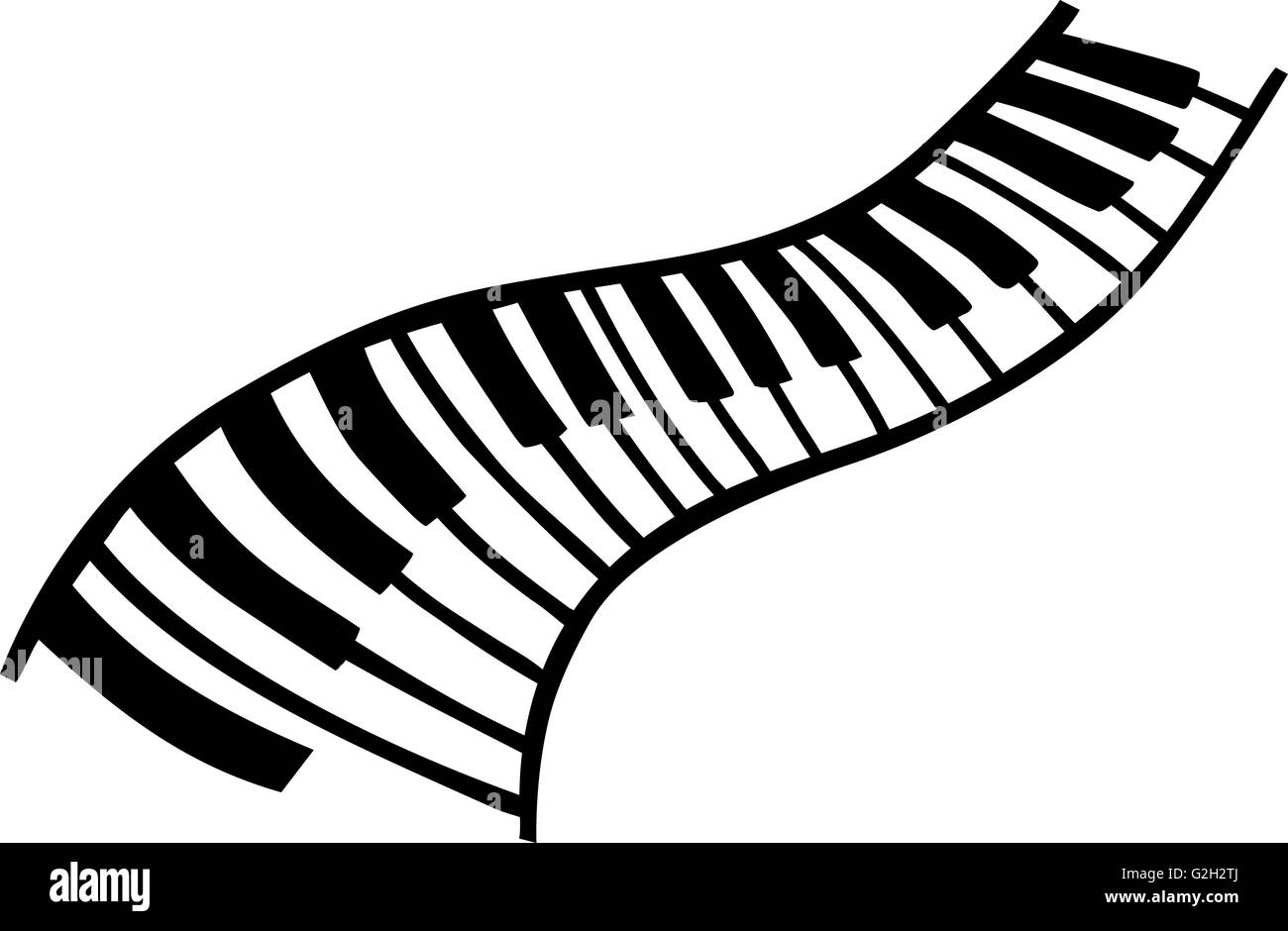 Touches de piano vol Banque D'Images