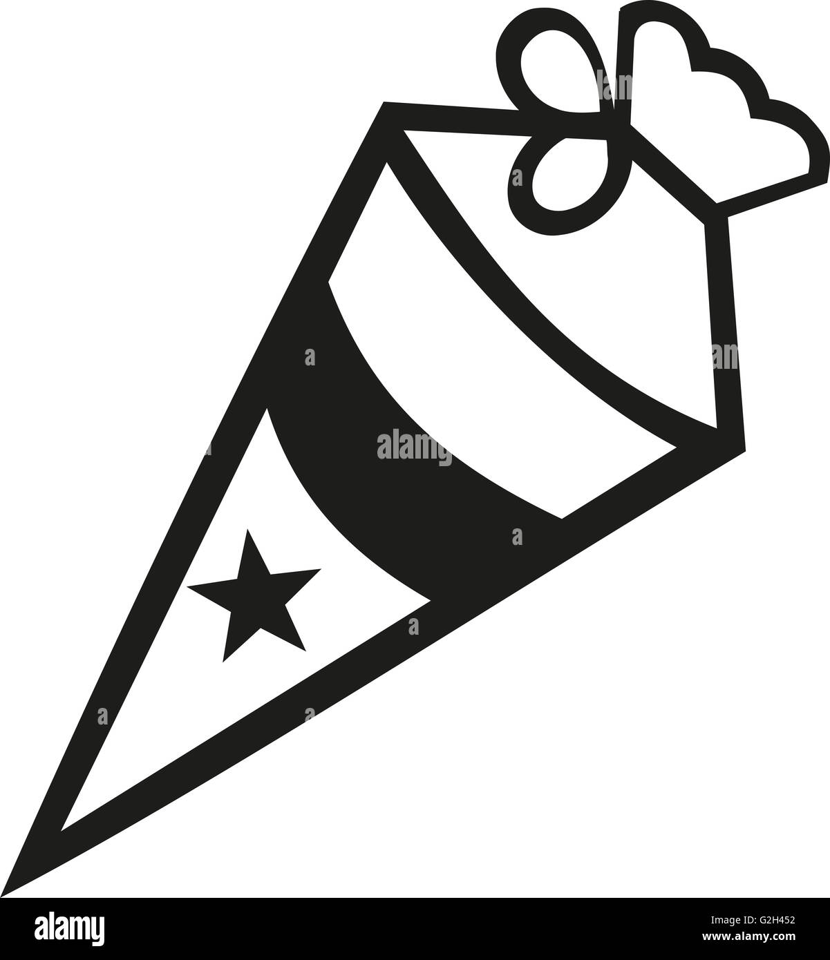 Cône de l'école avec star Banque D'Images