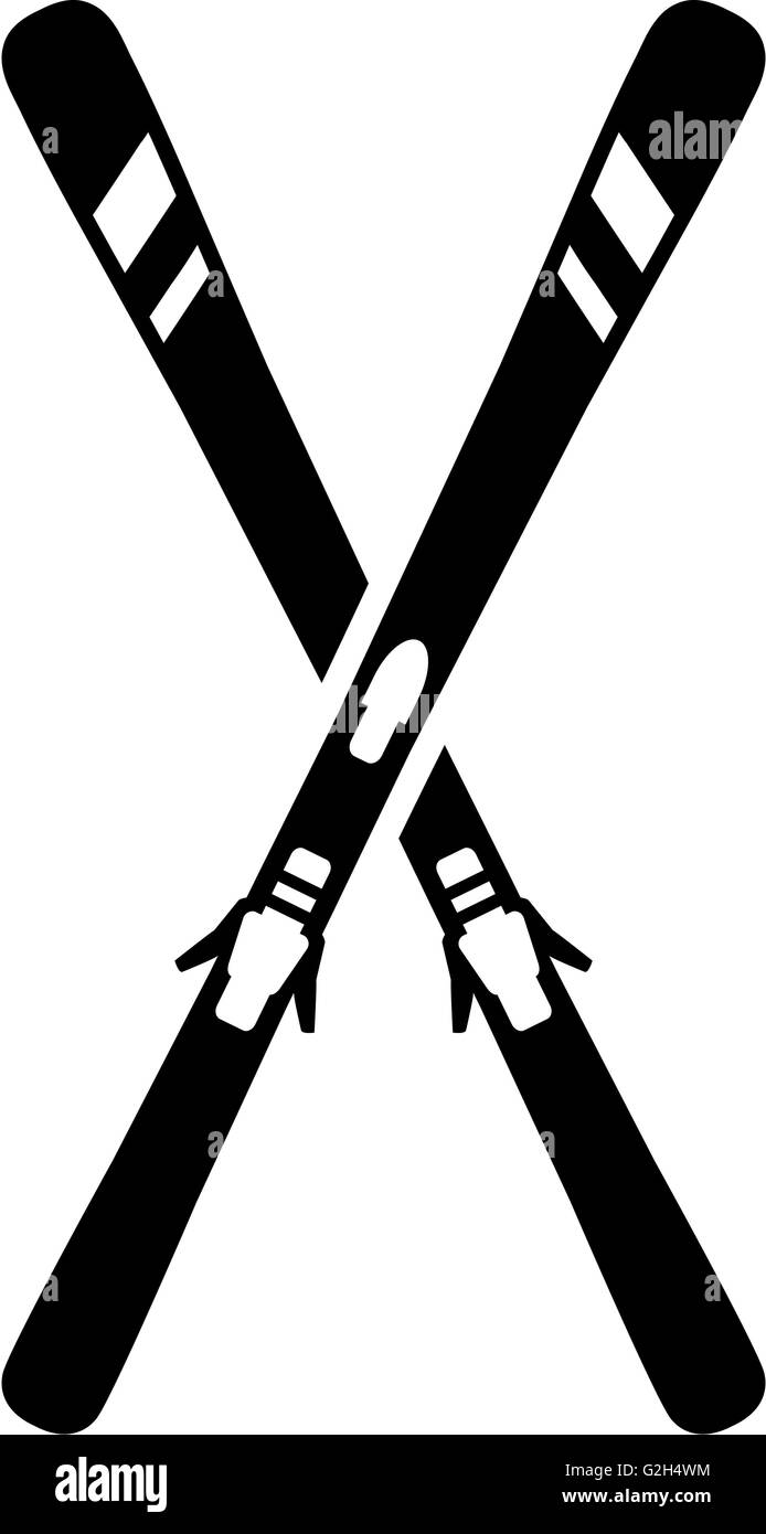 Skis croisés Banque D'Images