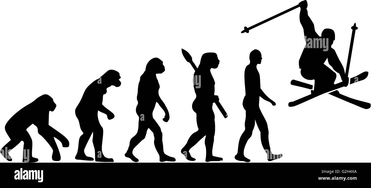 Stunt ski Evolution Banque D'Images