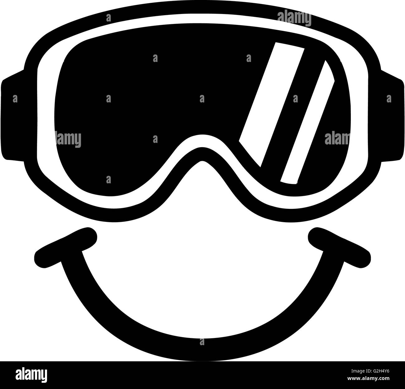 Lunettes de ski Smiling Banque D'Images