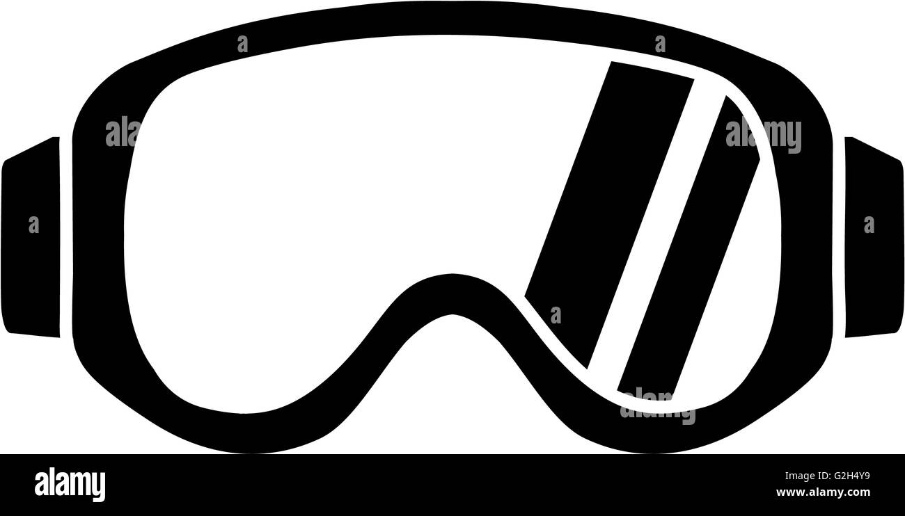L'icône de masque de ski Banque D'Images
