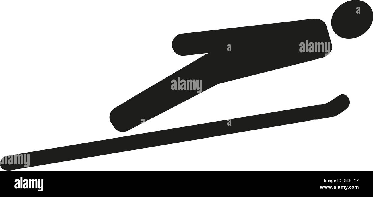 Pictogramme de saut à ski Banque D'Images