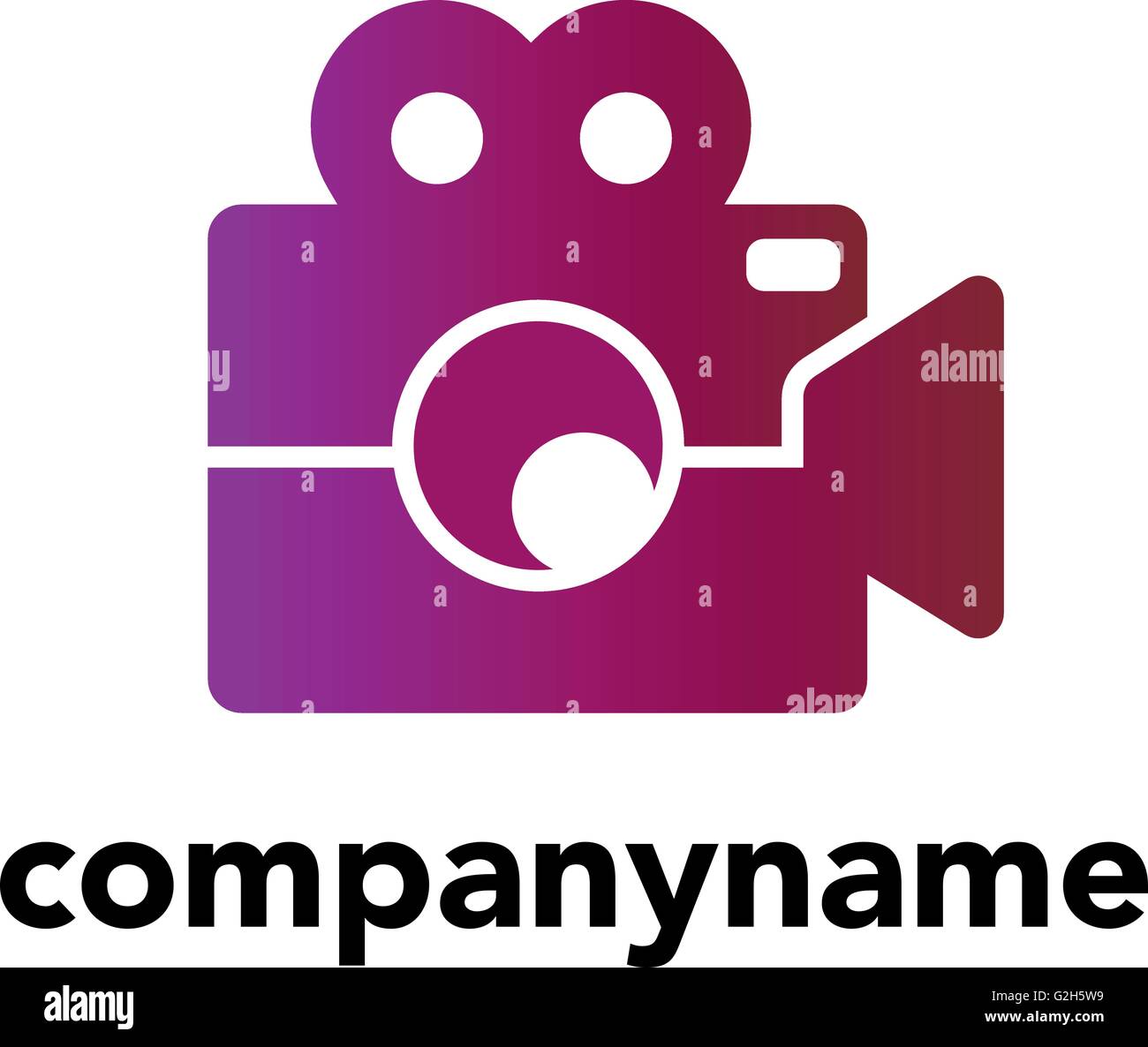 Couleur abstrait logo Vector. Jouer logo. Logo Media. Logo multimédia. Logo de l'entreprise Illustration de Vecteur