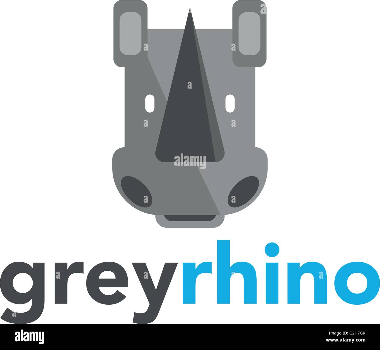 Emblème de Rhino, logo pour une équipe de sport Illustration de Vecteur