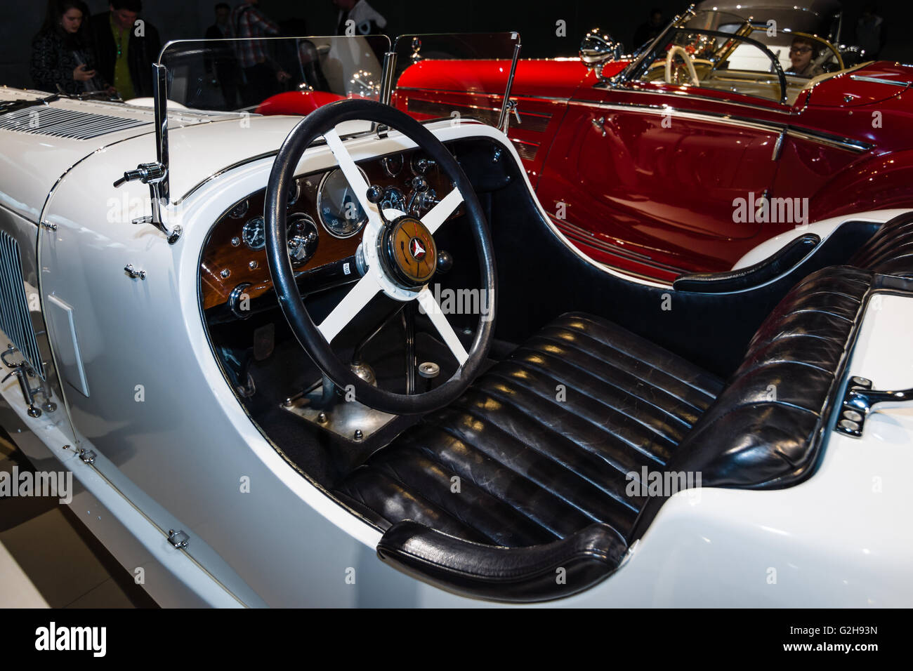 Cabine d'une voiture de sport Mercedes-Benz SSK 27/170/225 PS (Super-Sport-Kurz (DE) - Super Sport courte (EN)), 1928. Banque D'Images