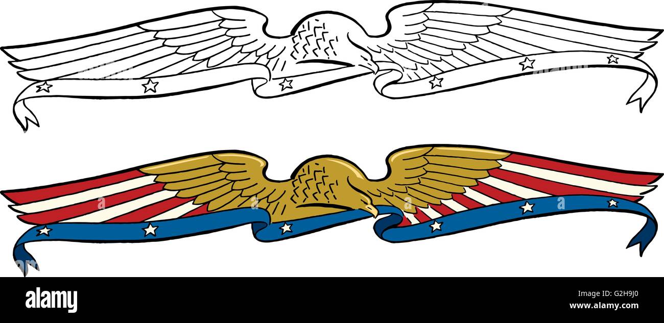 American Eagle design de bannières Illustration de Vecteur