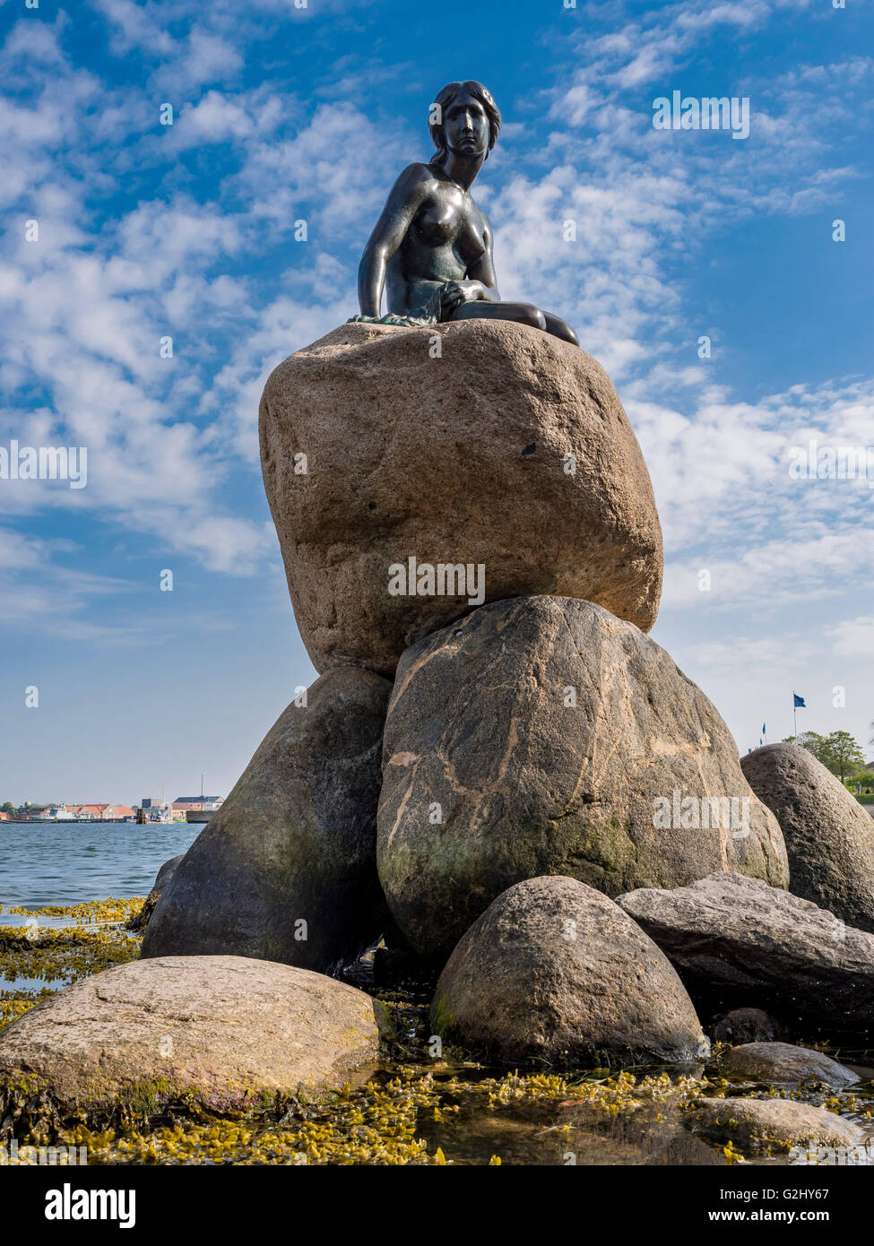 La Sirène, sculpture, monument de Copenhague, le port de Copenhague, Copenhague, Danemark, Europe Banque D'Images