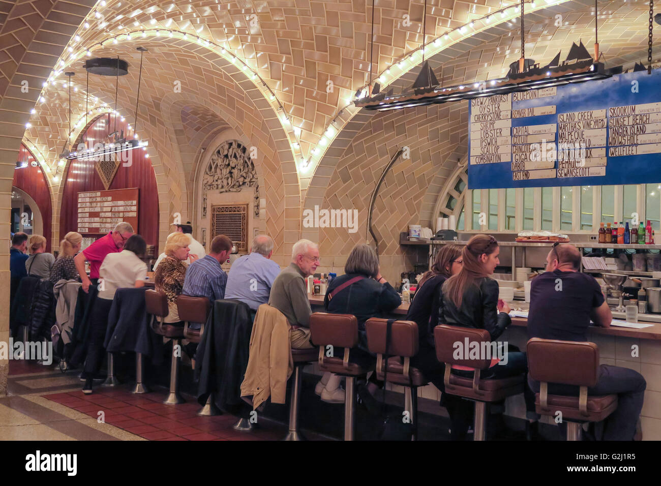 L'Oyster Bar Restaurant dispose de Rafael Guastavino carreaux, New York, USA, Banque D'Images