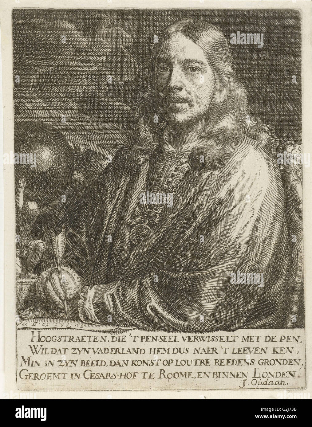 Self Portrait, Samuel van Hoogstraten, 1677 Banque D'Images