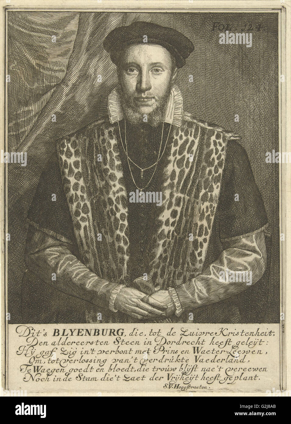 Portrait d'Adriaen van Blijenburgh, Samuel van Hoogstraten, 1648 - 1677 Banque D'Images