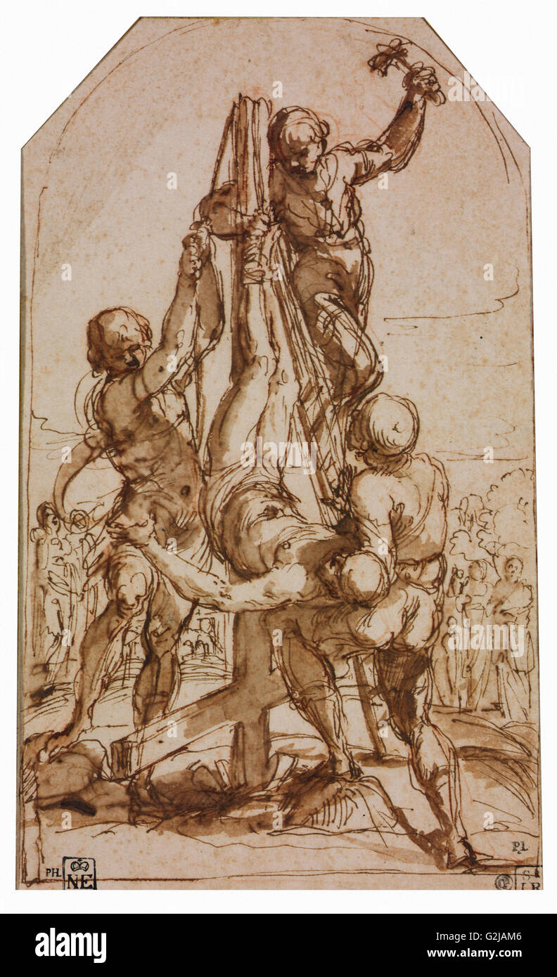 Guido Reni - Crucifixion de Saint Pierre - Musée des beaux-arts, Budapest Banque D'Images