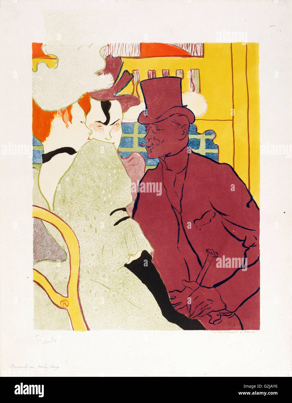 Henri de Toulouse-Lautrec - un anglais au Moulin Rouge - Musée des beaux-arts, Budapest Banque D'Images