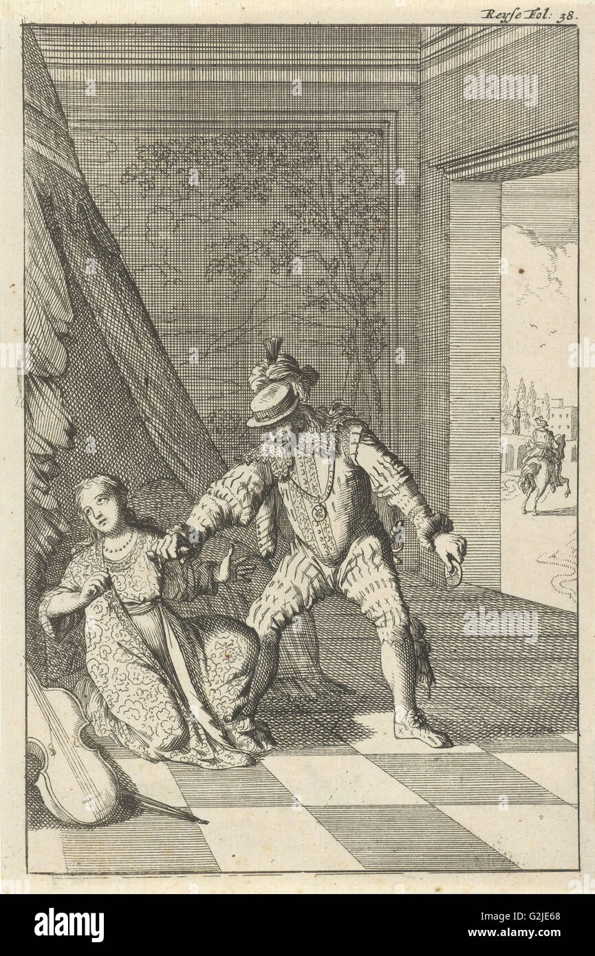 Marquise des barbares poignardé à mort par son mari, Caspar Luyken, Willem Broedelet, 1696 Banque D'Images Marquise des barbares poignardé à mort par son mari, Caspar Luyken, Willem Broedelet, 1696 Banque D'Images