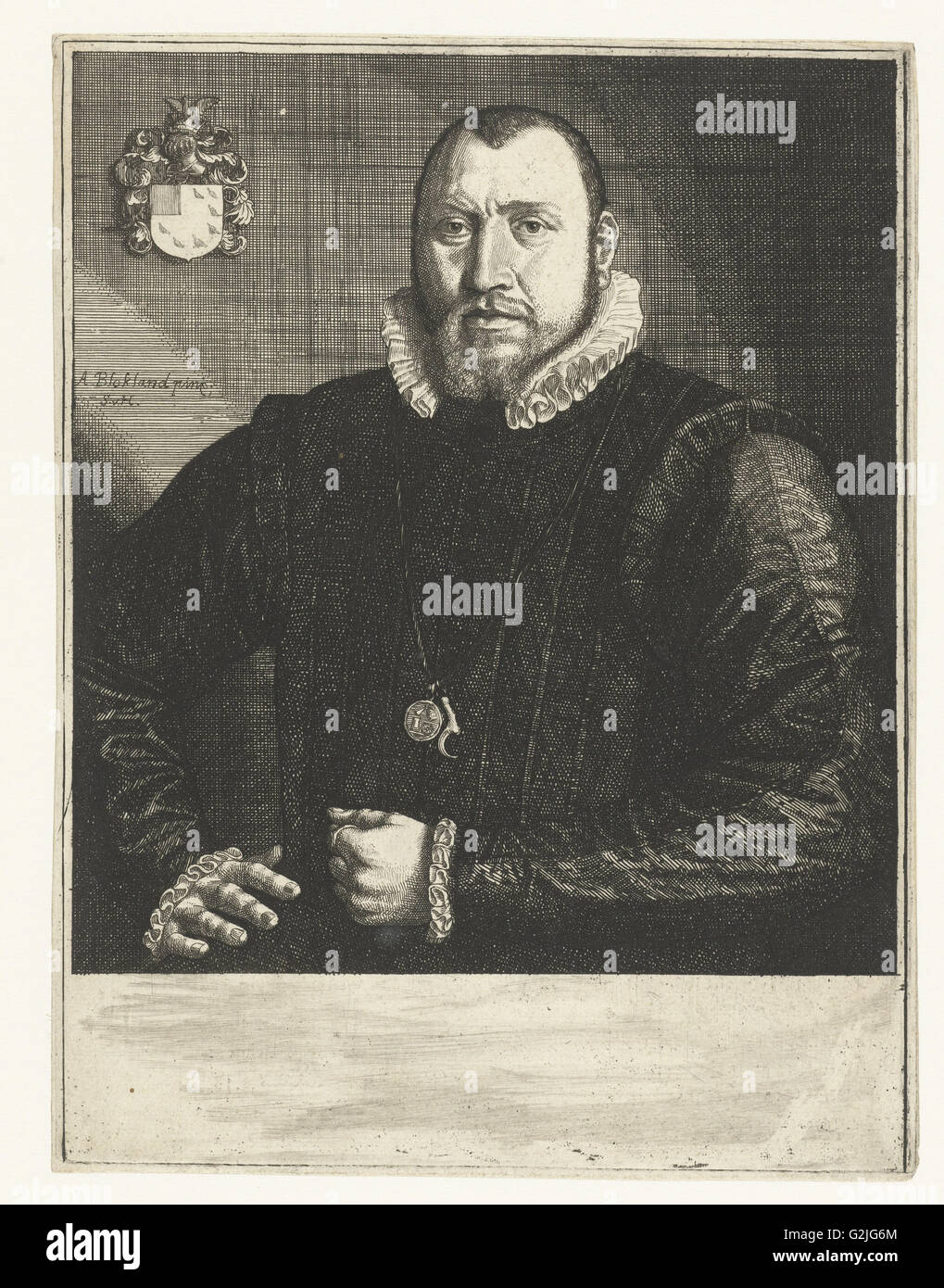 Portrait de Jacob Xenon Grill Saint, Samuel van Hoogstraten, 1648 - 1677 Banque D'Images