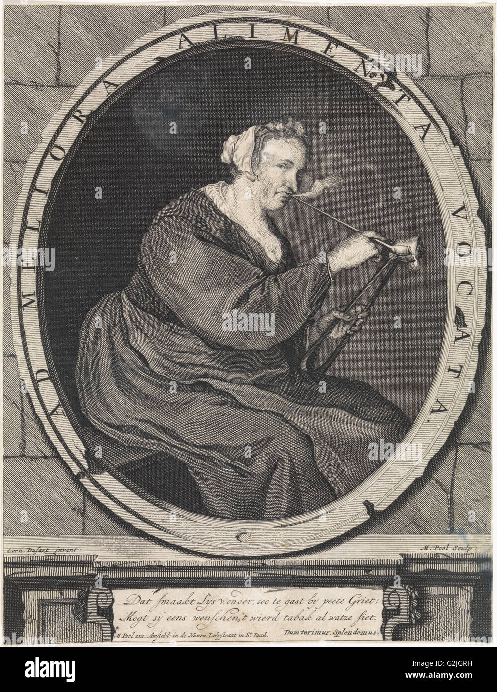 Fumeurs agriculteur, Matthijs extérieure, 1696 - 1727 Banque D'Images