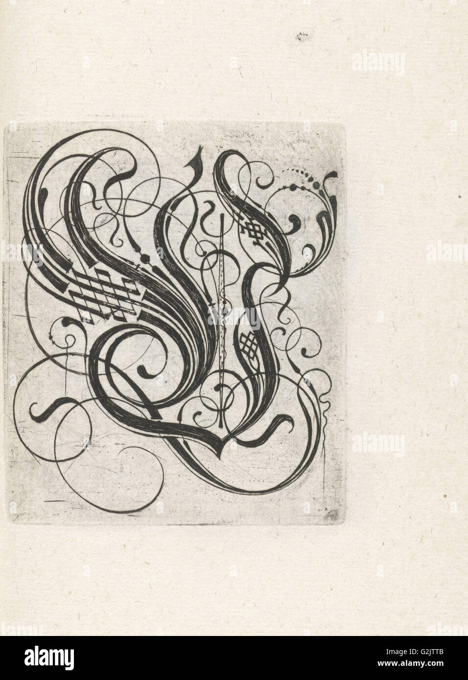 Lettre V, anonyme, c. 1600 - c. 1699 Banque D'Images