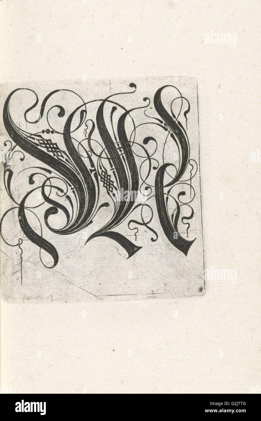 Lettre M, anonyme, c. 1600 - c. 1699 Banque D'Images