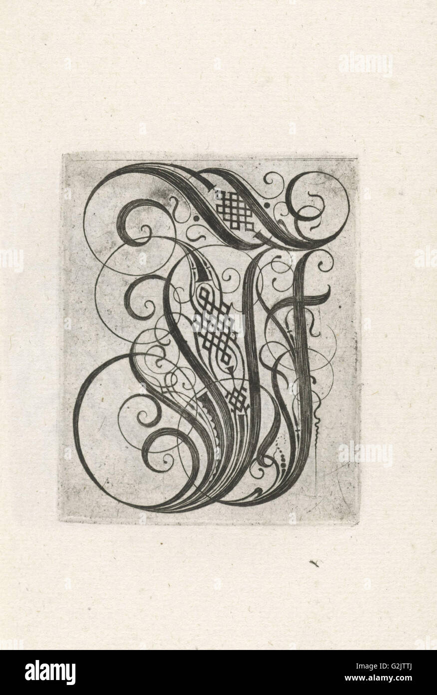Lettre J, anonyme, c. 1600 - c. 1699 Banque D'Images