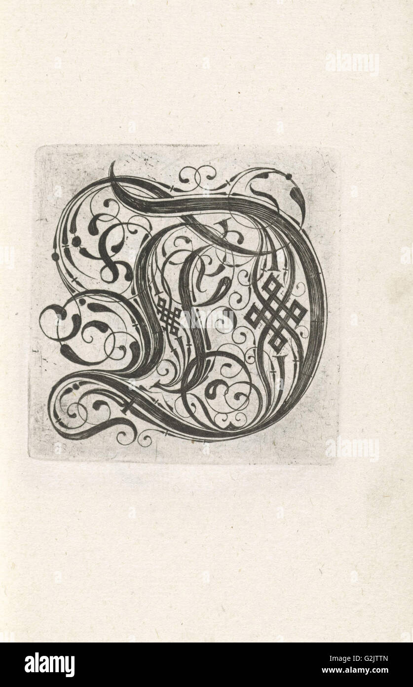 Lettre D, anonyme, c. 1600 - c. 1699 Banque D'Images