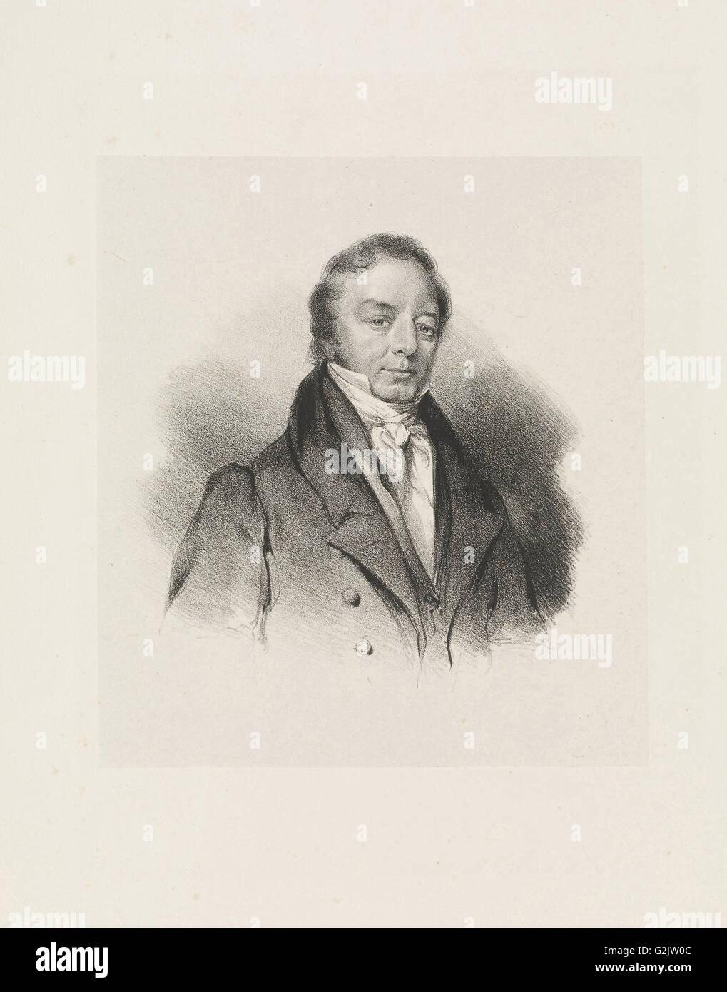 Portrait d'Abraham Bredius, Jean Baptiste Madou, 1806 - 1877 Banque D'Images