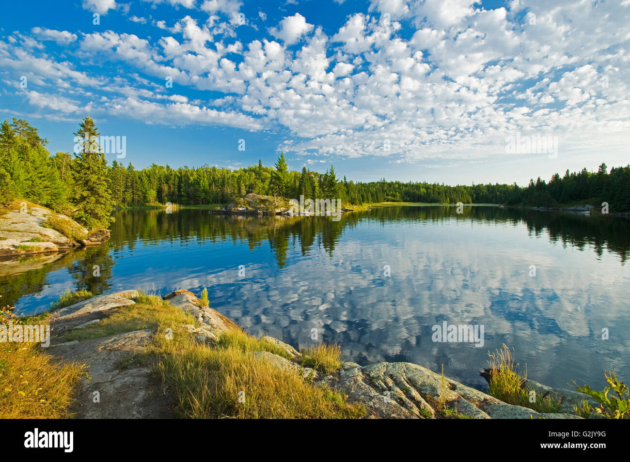 Le lac des Bois, nord-ouest de l'Ontario, Canada Banque D'Images