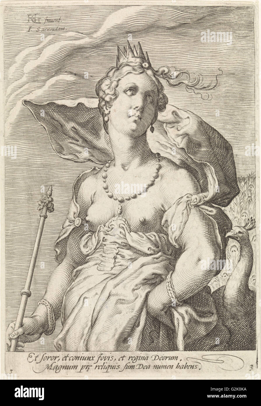 Junon, Jan Saenredam, Cornelius, Schonaeus Claes Jansz. Visscher (II), 1575 - 1607 Banque D'Images
