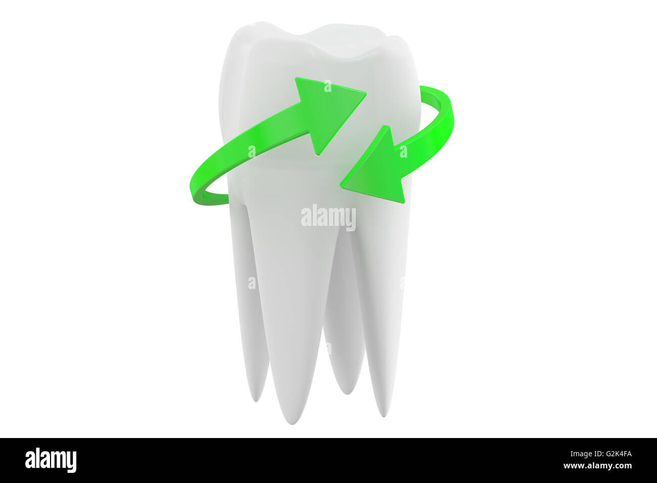 Concept de protection des dents, rendu 3D isolé sur fond blanc Banque D'Images