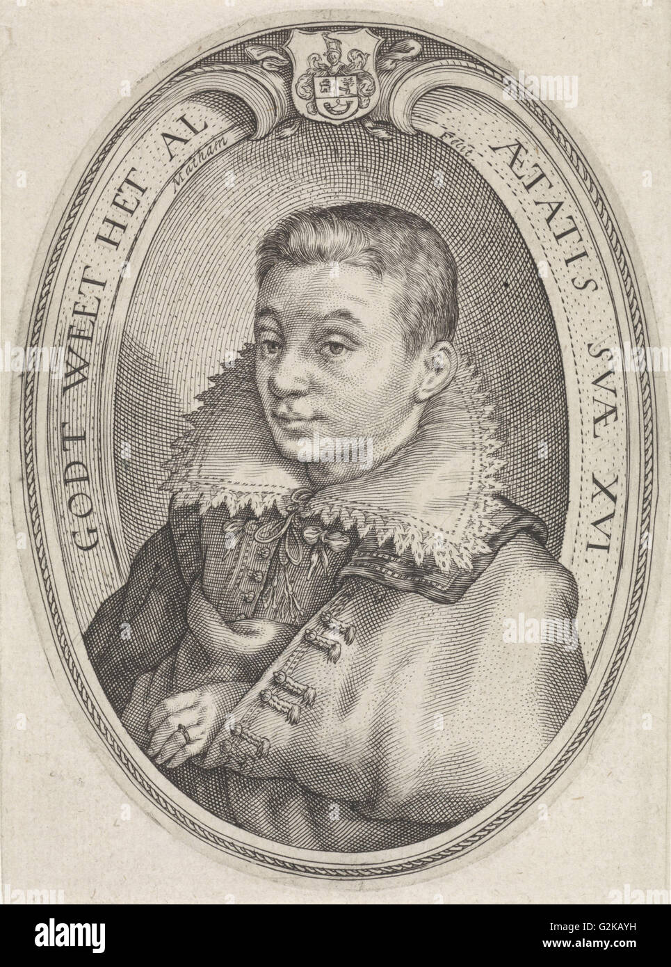 Portrait de Cornelis Abrahamsz Horn, Sans titre by munier Jacob, 1611 - 1615 Banque D'Images