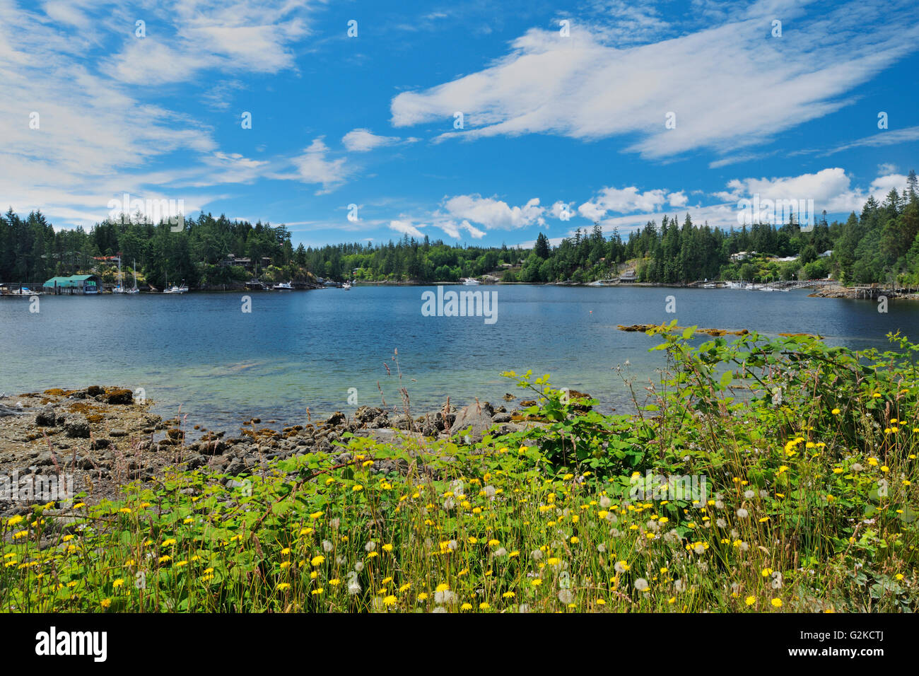 Pender Harbour sur le côté est de le détroit de Malaspina. La Sunshine Coast British Columbia Canada Banque D'Images