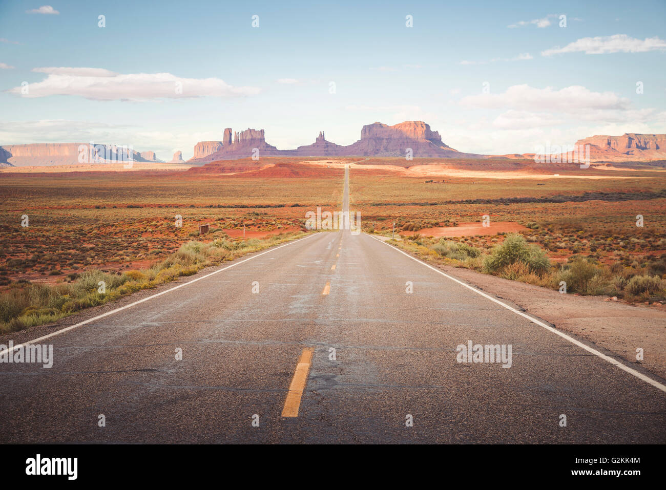 USA, Arizona, route à Monument Valley Banque D'Images