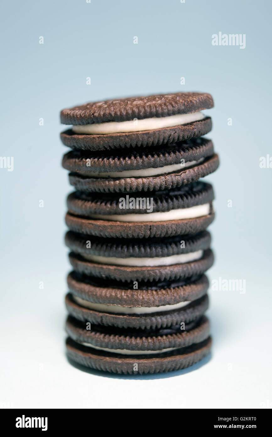 Pile de Cookies Sandwich Banque D'Images