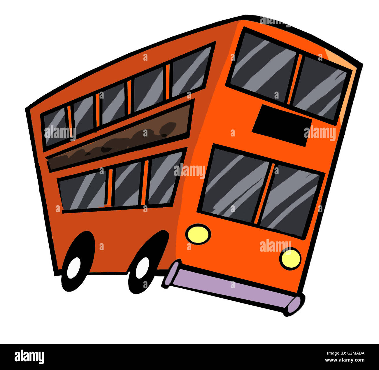 Bus à impériale rouge Banque D'Images