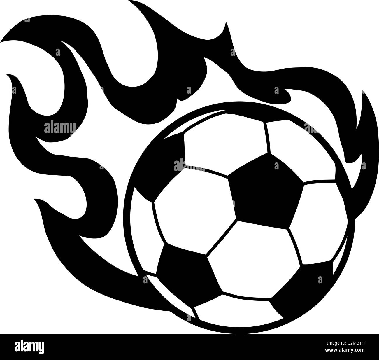 Ballon de soccer sur fond blanc Banque D'Images