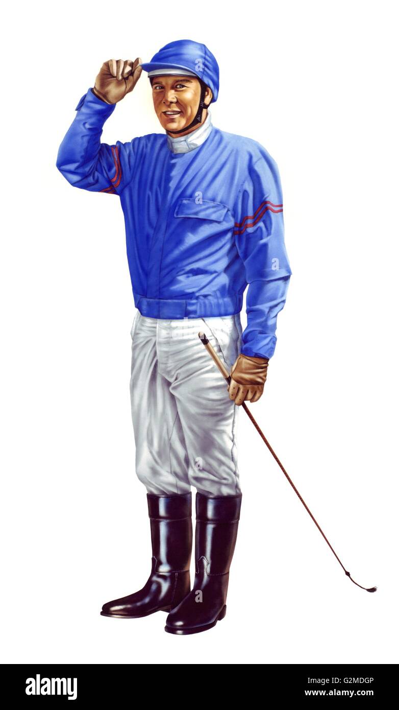Portrait de jockey Banque D'Images