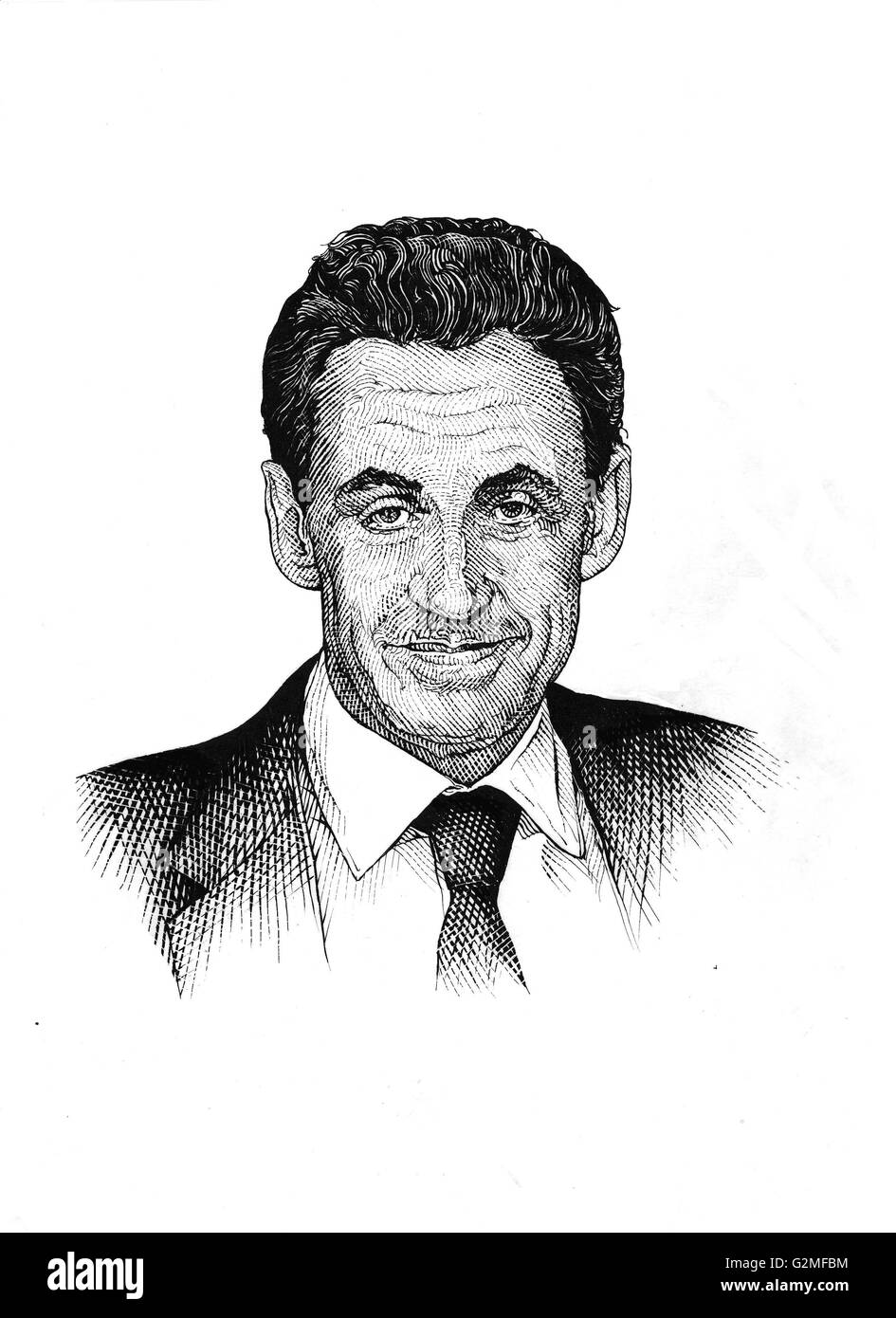 Portrait de l'ancien président français Banque D'Images