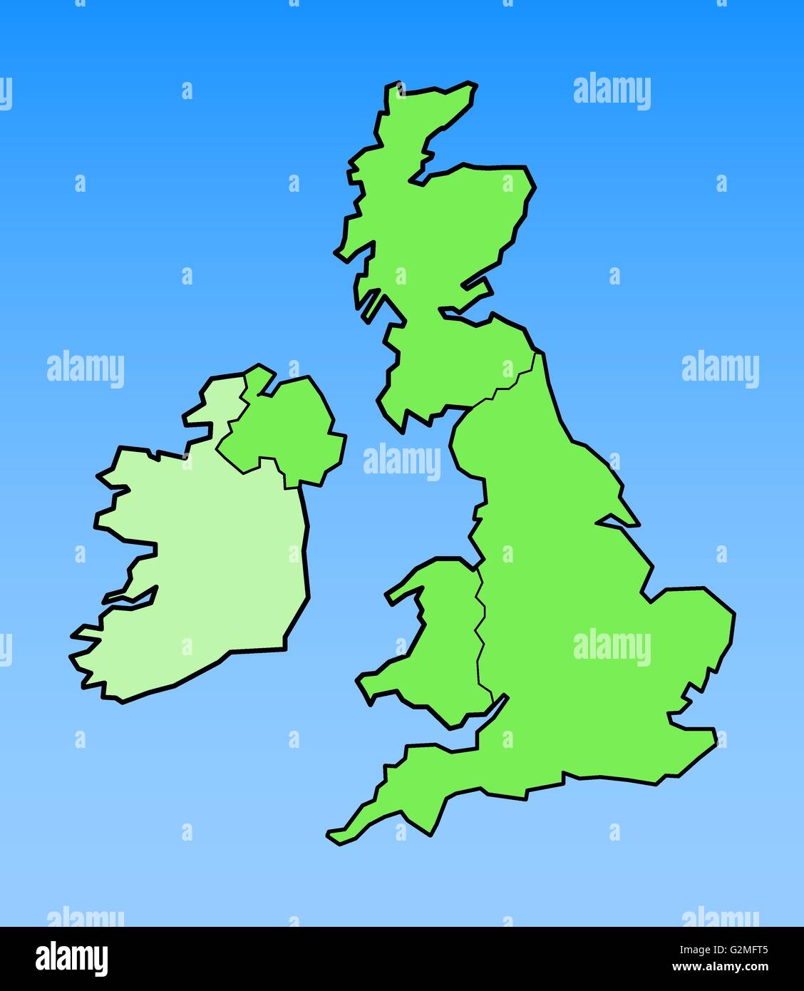 United Kingdom Map Banque De Photographies Et D Images Haute Carte Vierge Du Royaume Uni G2mft5 