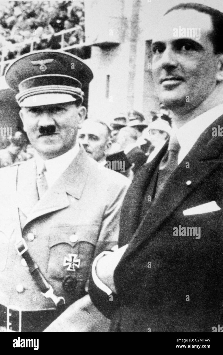 Adolf Hitler et Umberto II de Savoie Banque D'Images