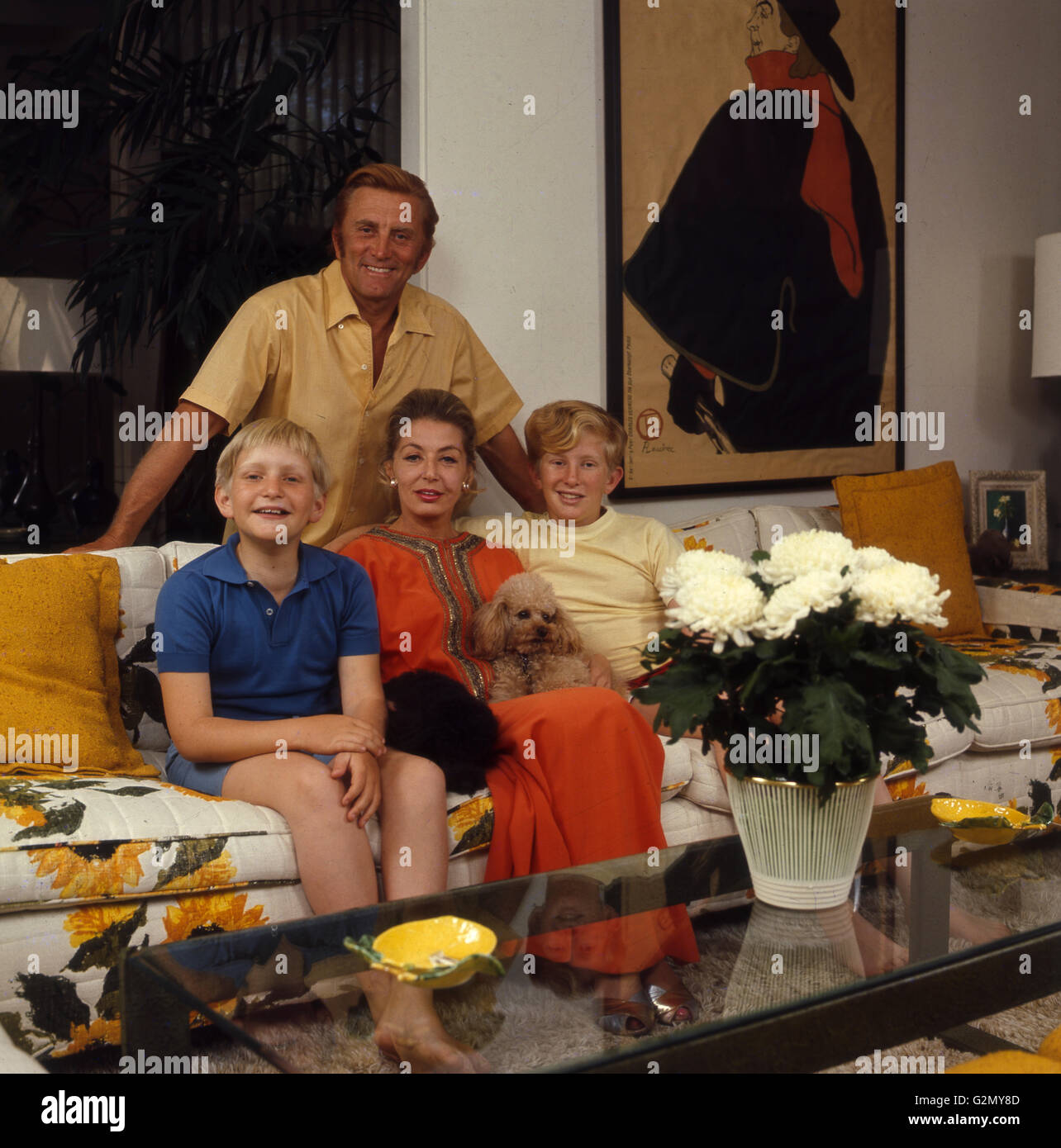 Kirk Douglas et de la famille Banque D'Images
