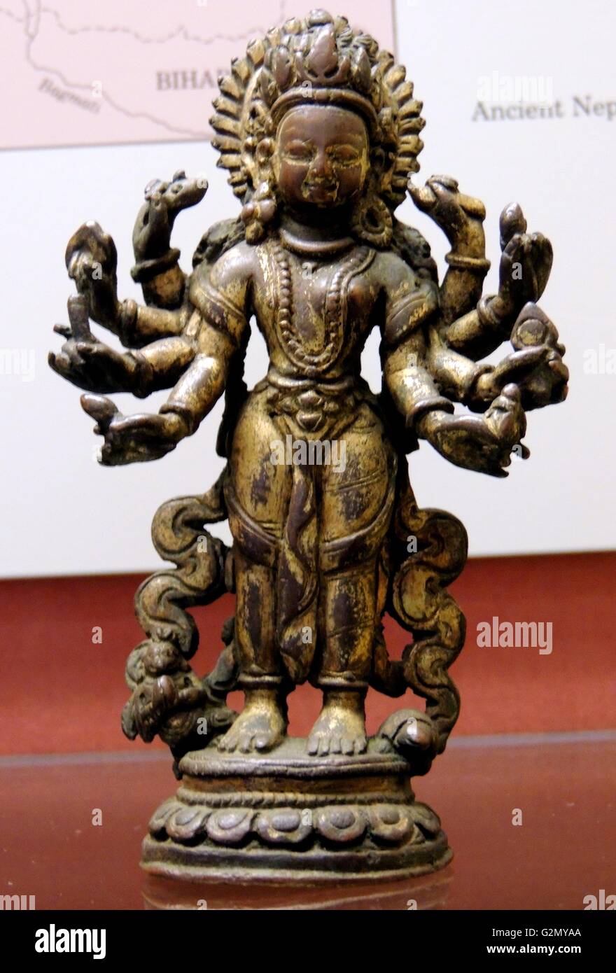 Vishnu et Lakshmi combinés. 16e siècle, le Népal. Banque D'Images
