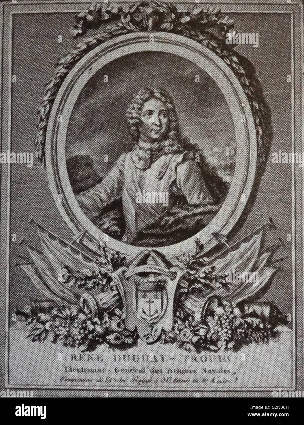 René Trouin (1673 - 1736) Français corsair (pirate) qui est devenu "Le Lieutenant-général des armées navales du roi' Banque D'Images