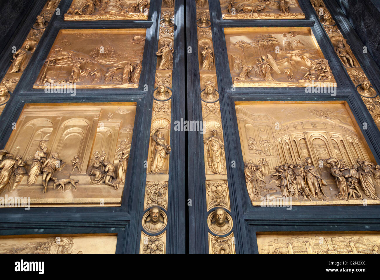 Baptistère de Florence, est en bronze des portes, des portes du Paradis