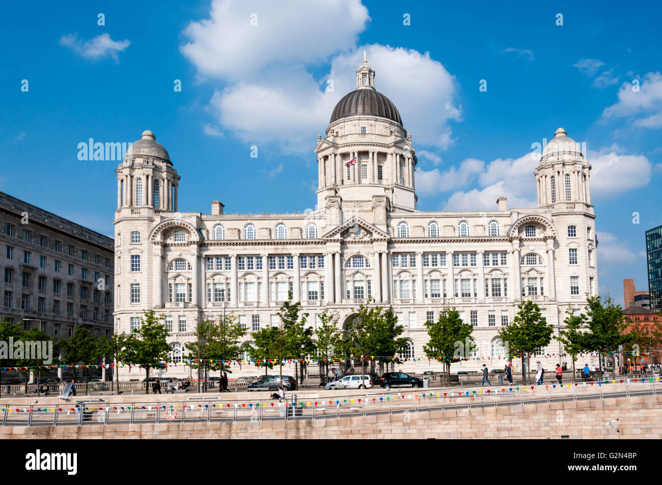 Le port de Liverpool Building, l'un des trois Grâces à Pier Head sur le front de mer de Liverpool. Banque D'Images