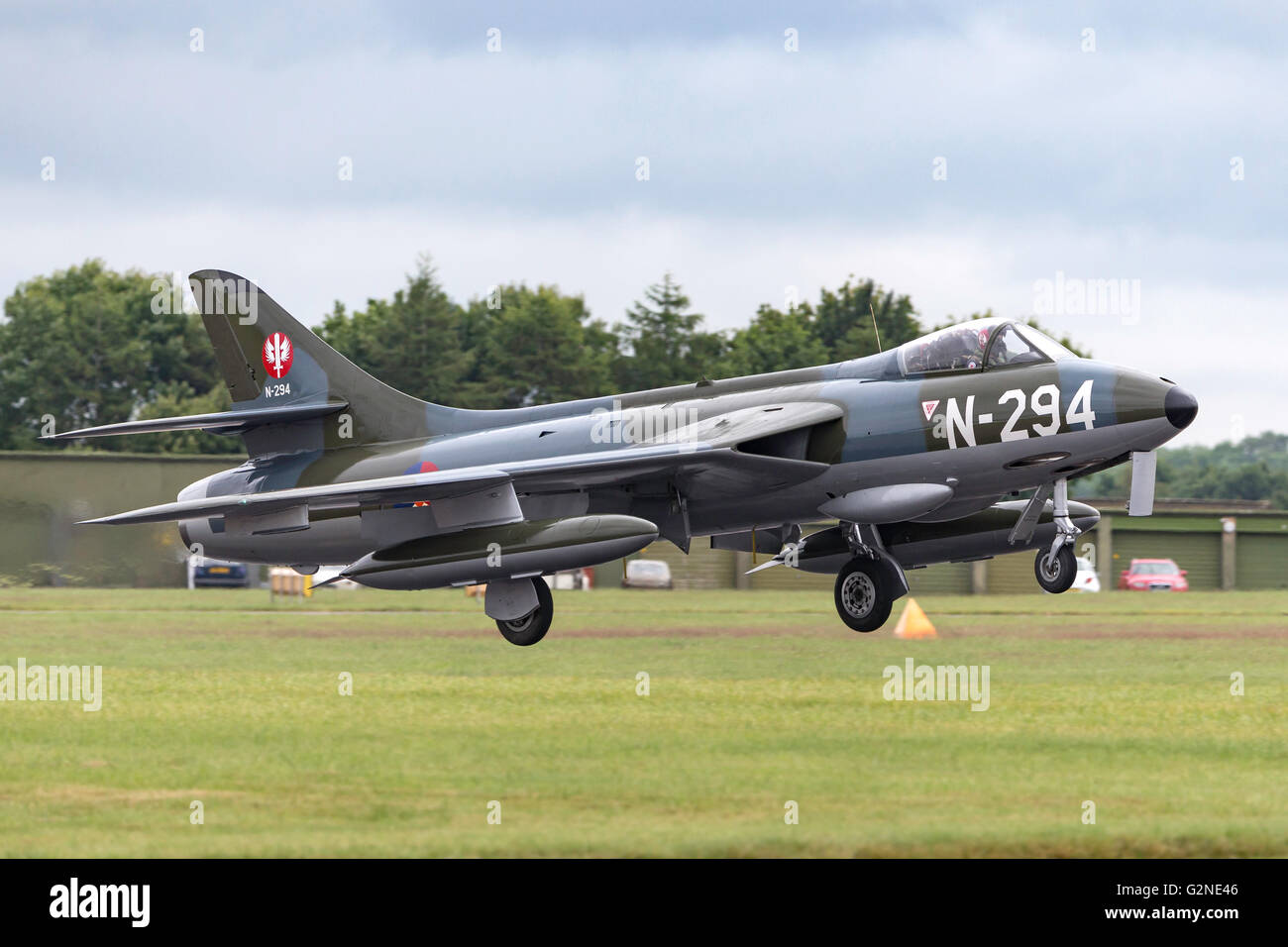 Hawker Hunter F.6A G-KAXF à partir de la Fondation néerlandaise Hawker Hunter à la RAF Waddington meeting aérien. Banque D'Images